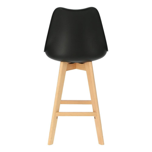 Bar Stool Norden Wood, low, PP, black