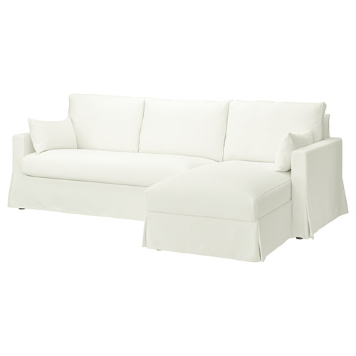 HYLTARP Cover f 3-seat sofa w ch lng, right, Hallarp white