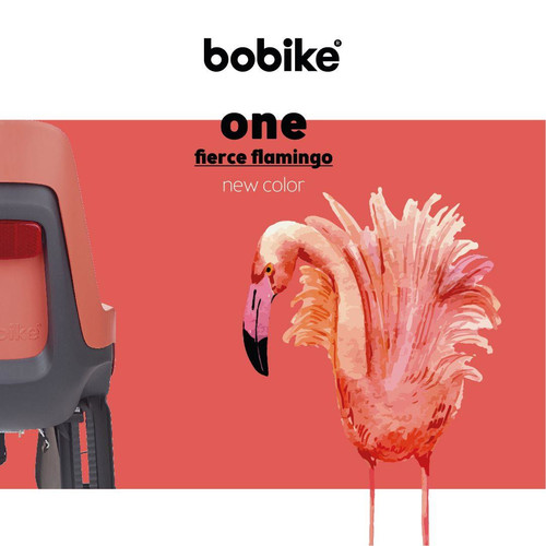 Bobike Bicycle Seat One Maxi up to 22kg, frame mount, fierce flamingo