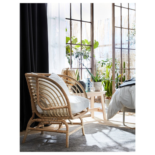 BUSKBO Armchair, rattan