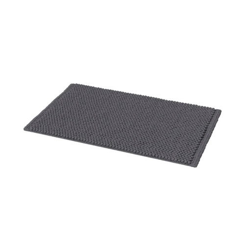 GoodHome Bath Mat Elland 50 x 80 cm, ebony