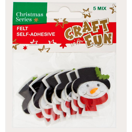 Christmas Self-adhesive Felt Decoration, 1 set, random patterns