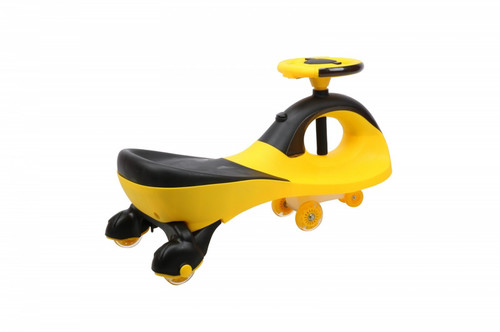 Gravity Ride-on Swing Car with music and light, yellow-black, 3+
