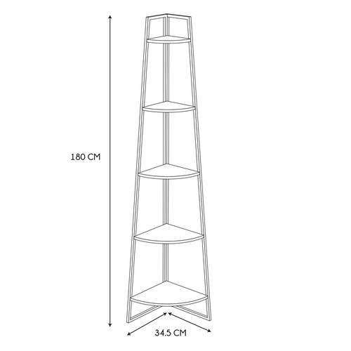Shelving Unit Corner with 5 Shelves