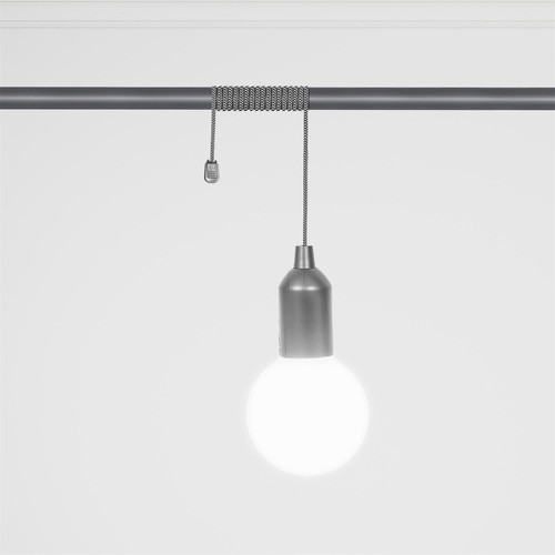 Pendant LED Lamp L, battery-operated, silver
