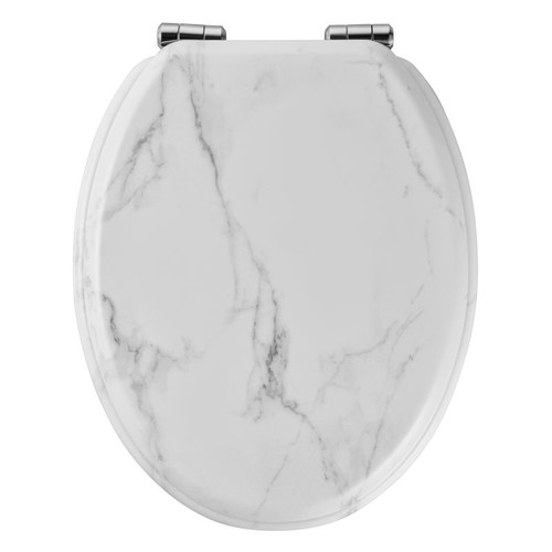 GoodHome Soft-close Toilet Seat Pilica, MDF, marble-pattern