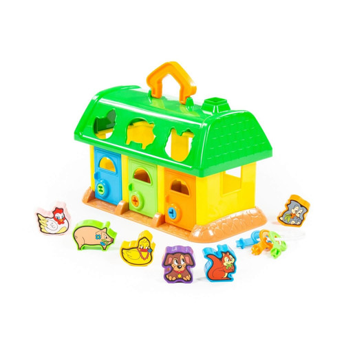 Educational House Shape Sorter, random colours, 12m+