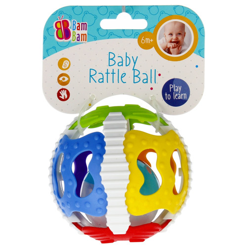 Bam Bam Soft Rattle Ball 6m+