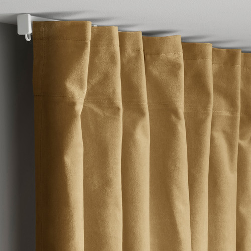 SANELA Curtains, 1 pair, beige-yellow, 140x300 cm