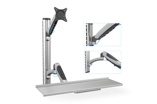 Flexible LCD Wall Mount + Keyboard Max. 27" 8kg