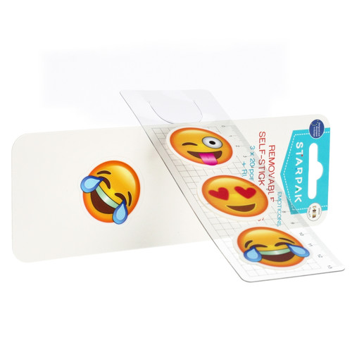 Removable Self-stick Notes Emoji 40mm, 3x 20pcs