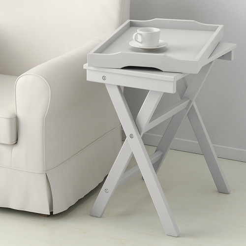 MARYD Tray table, grey, 58x38 cm