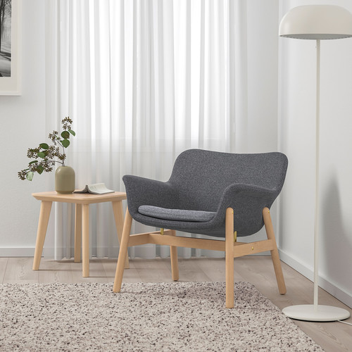 VEDBO Armchair, Gunnared dark grey