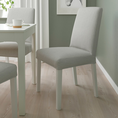 BERGMUND Chair, white, Orrsta light grey