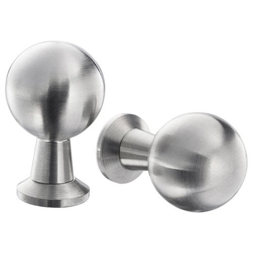 BAGGANÄS Knob, stainless steel, 20 mm, 2 pack