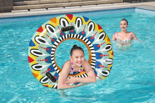 Bestway Inflatable Swim Ring Fiesta 107cm, assorted patterns, 12+