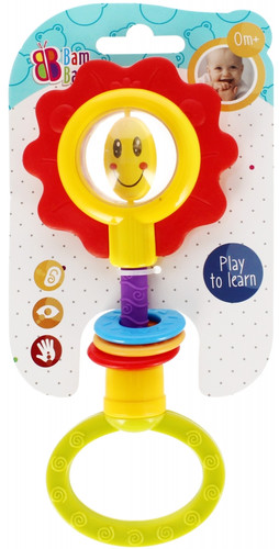 Bam Bam Rattle Flower, assorted colours, 0m+