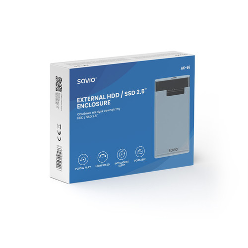 Savio External Enclosure for HDD/SSD AK-66 USB 3.0