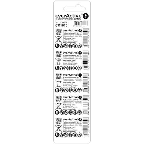 everActive Mini Battery CR1616 5pcs