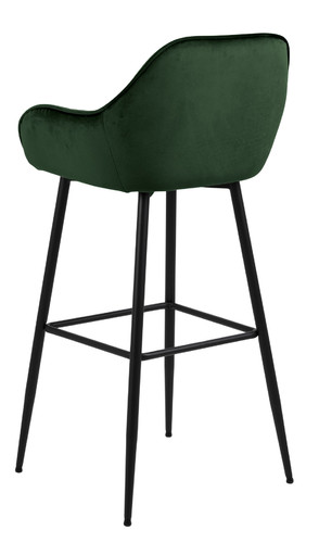 Bar Stool with Backrest Brooke VIC, green