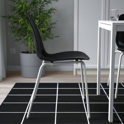 LIDÅS Chair, black/Sefast white