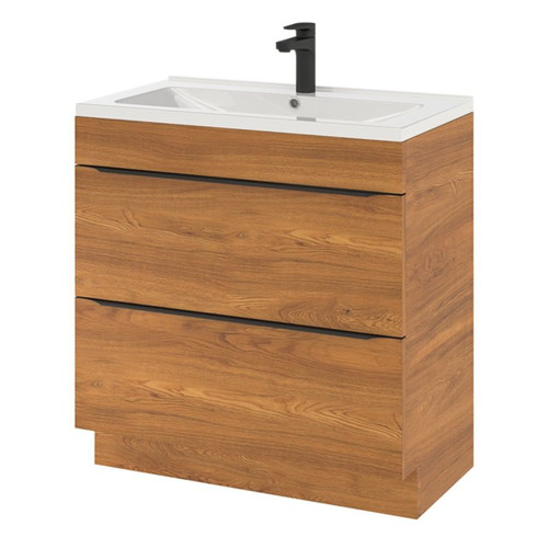 GoodHome Wash-basin Cabinet Imandra 80 cm, walnut