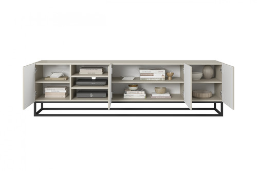 TV Cabinet Asha 200cm, cashmere/black