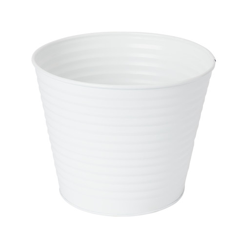 Plant Pot GoodHome 17 cm, steel, white