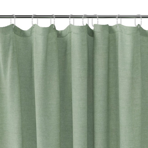 GoodHome Shower Curtain Elland 180 x 200 cm, green