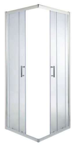 Cooke & Lewis Shower Enclosure Onega 70x70x190cm, chrome/transparent