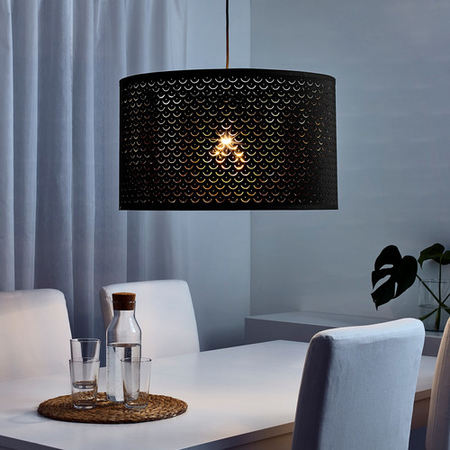 NYMÖ Lamp shade, black/brass colour, 59 cm
