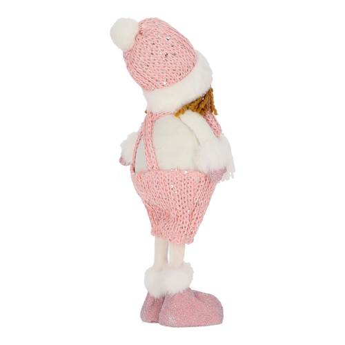 Decorative Figure Boy Christmas 38cm, pink