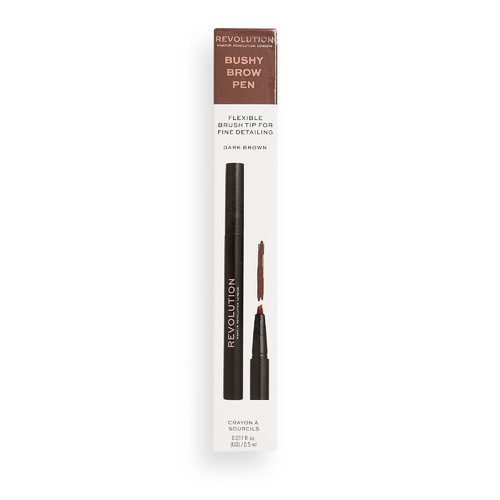 Makeup Revolution Bushy Brow Pen Dark Brown Vegan 0.5 ml