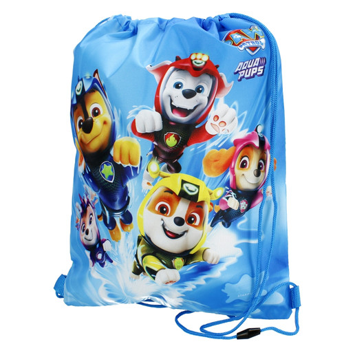 Drawstring Bag School Shoes/Clothes Bag Paw Patrol Aqua