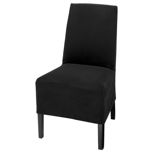 BERGMUND Chair cover, medium long, Djuparp dark gray