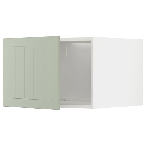 METOD Top cabinet for fridge/freezer, white/Stensund light green, 60x40 cm