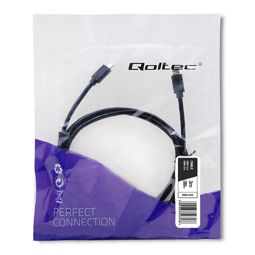 Qoltec Cable USB 3.1 type-C male 3m