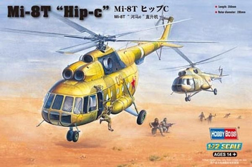 Hobby Boss Plastic Model Kit Mil Mi-8T Hip -C 1:72 14+