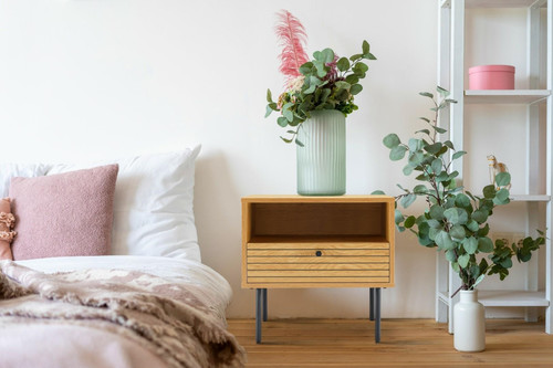 Nighstand Bedside Table Lattes, oak-look