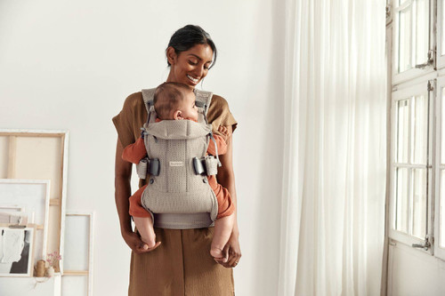 BABYBJÖRN - Baby Carrier ONE AIR 3D MESH, Grey Beige 0-36m