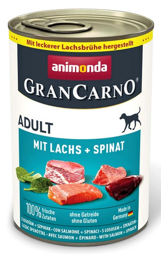 Animonda GranCarno Adult Beef, Salmon & Spinach Wet Dog Food 400g