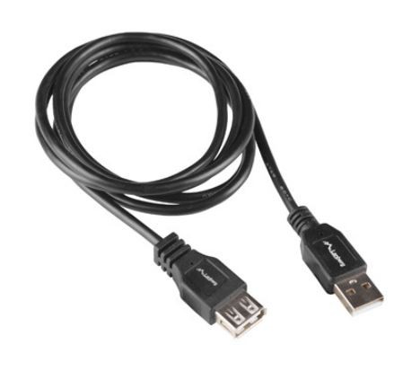 Lanberg Cable USB-A M/F 2.0 1.8m, black