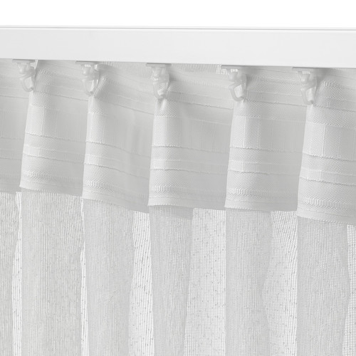 DVÄRGRÖRFLY Sheer curtains, 1 pair, off-white, 145x300 cm