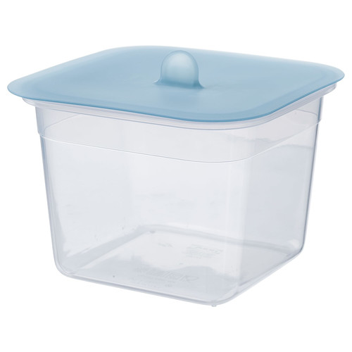 IKEA 365+ Food container with lid, square plastic/silicone, 1.4 l