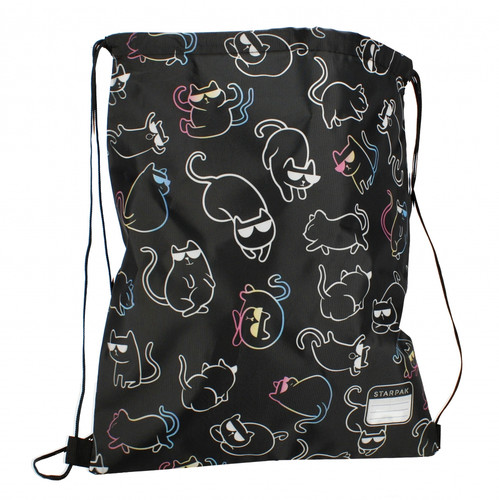 Drawstring Bag School Shoes/Clothes Bag Cats