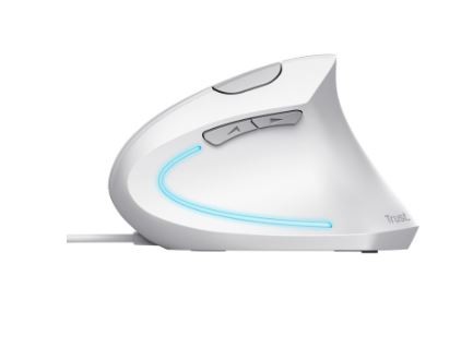 Trust Optical Wired Mouse Verto Ergo, white