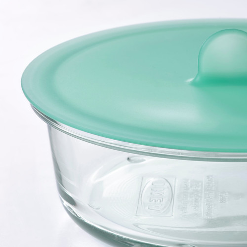 IKEA 365+ Food container, round, glass, 14 cm