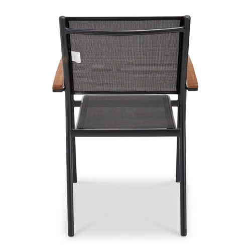 Garden Armchair with Wooden Armrests Toscana, anthracite