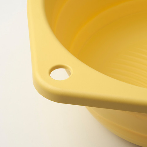 PEPPRIG Wash tub, foldable/yellow, 27 cm