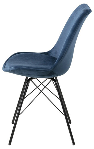 Chair Eris, velvet, blue